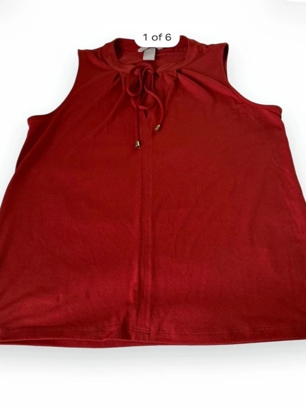 H&M Brick Red Sleeveless Tank Top Size Small Like New